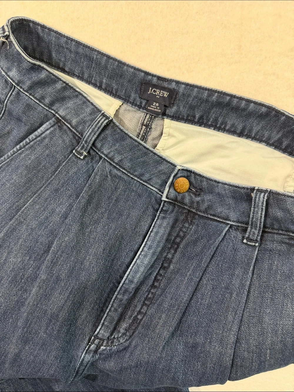 J. Crew women’s wide leg -Leg trouser Jeans in Dark Blue
